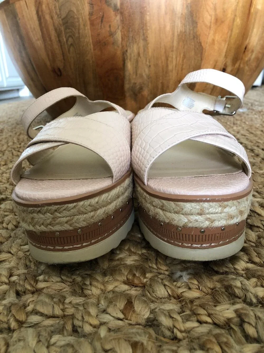 Vince Camuto Pink Martinda Espadrille Wedge Criss Cross Sandal-Size 9.5